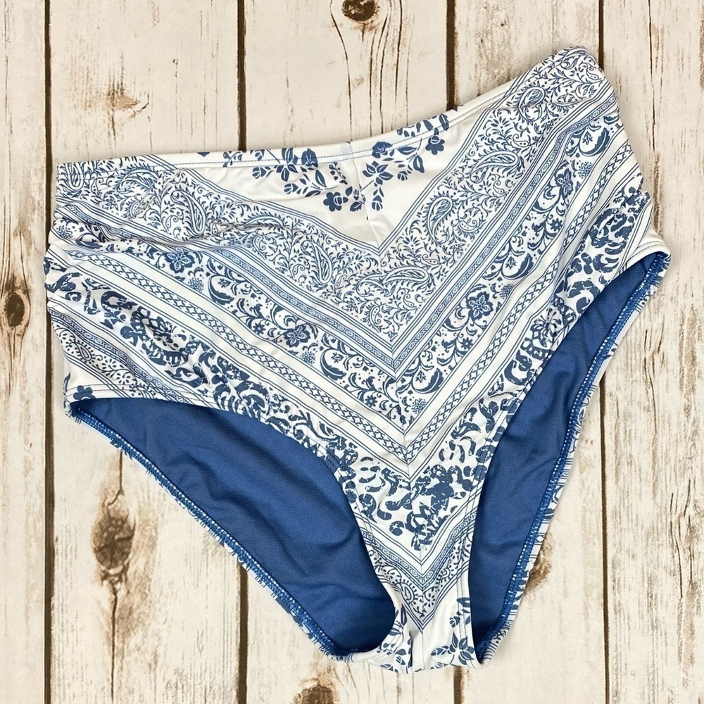 Cremieux Printed High‎ Waist Bikini Bottom Size Medium